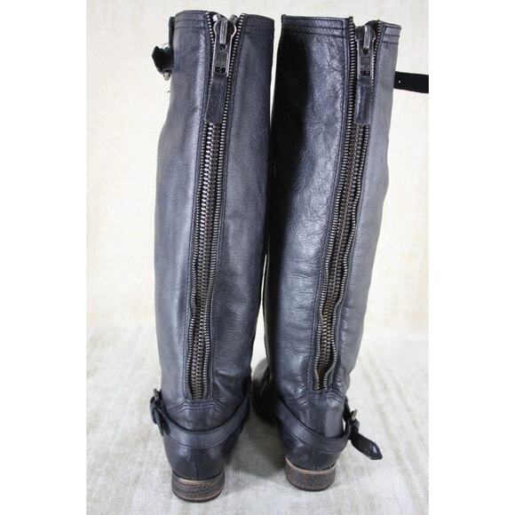 Steve Madden Rover Black Leather Over Knee Riding Boots Size 5.5 Low Heel $199 - Picture 10 of 10